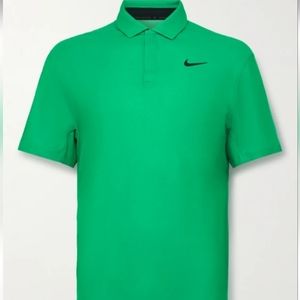 Nike Golf Tiger Woods Dri-FIT Pique Golf Polo Shirt, Medium, Green.